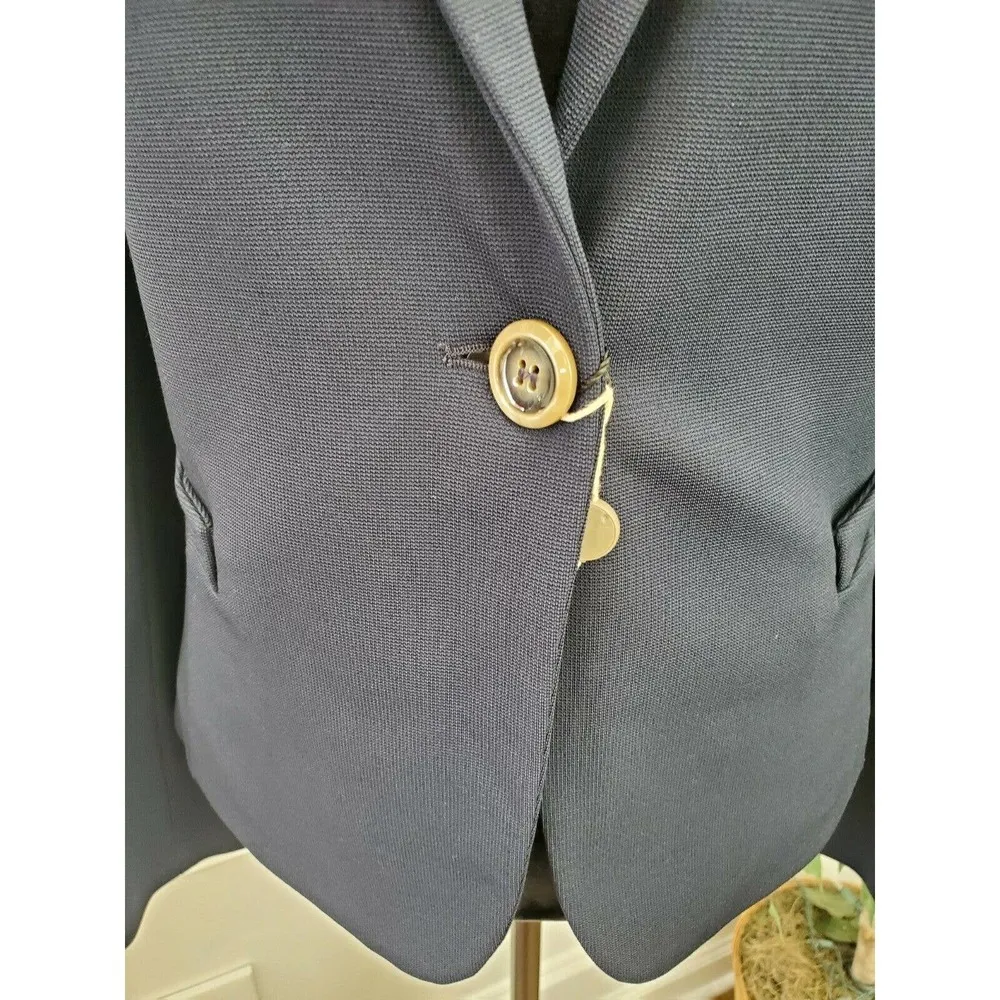 Emporio Armani Women's Solid Viscose One Button Single Breasted Blazer Size 46 - Image 3