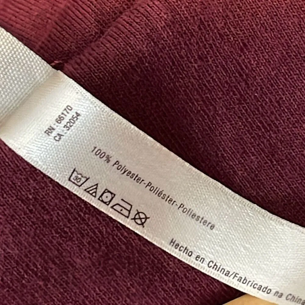 Free People Run My Way Fleece Sherpa Jacket Oversized Plush Hoodie‎ Maroon Small - Image 10