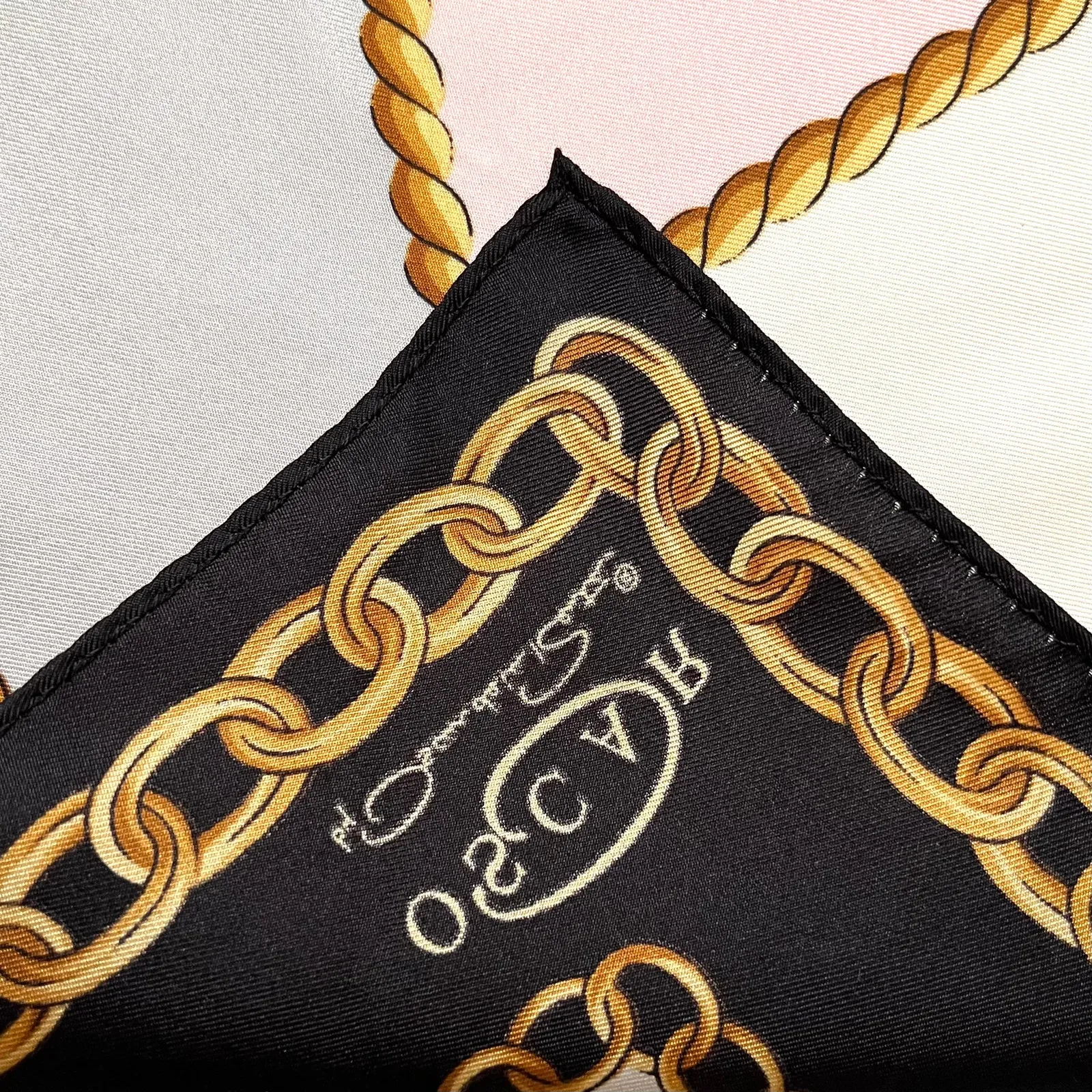 Oscar by Oscar de la Renta Silk Scarf Set: Two Vintage Square Neckerchiefs - Image 7