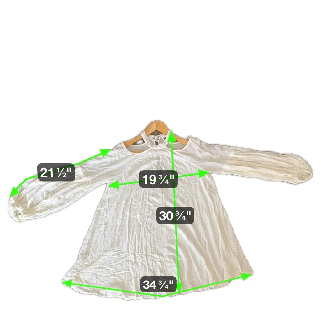 Free People Women's White Drift Away Cold Shoulder Mini Dress/Tunic | XS - Image 8