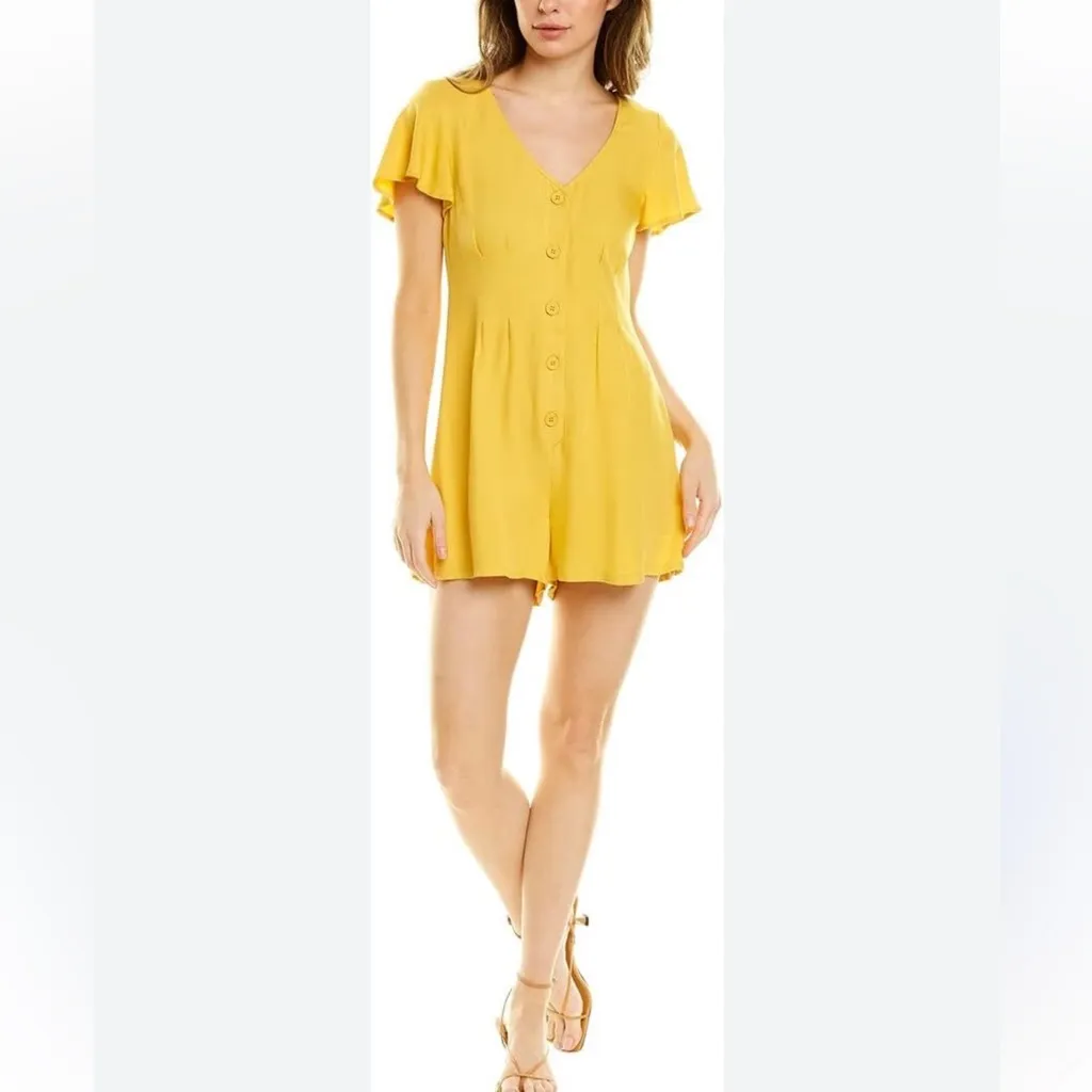 BB Dakota Steve Madden She Hangs Out Mustard Yellow Romper 8 - Image 6