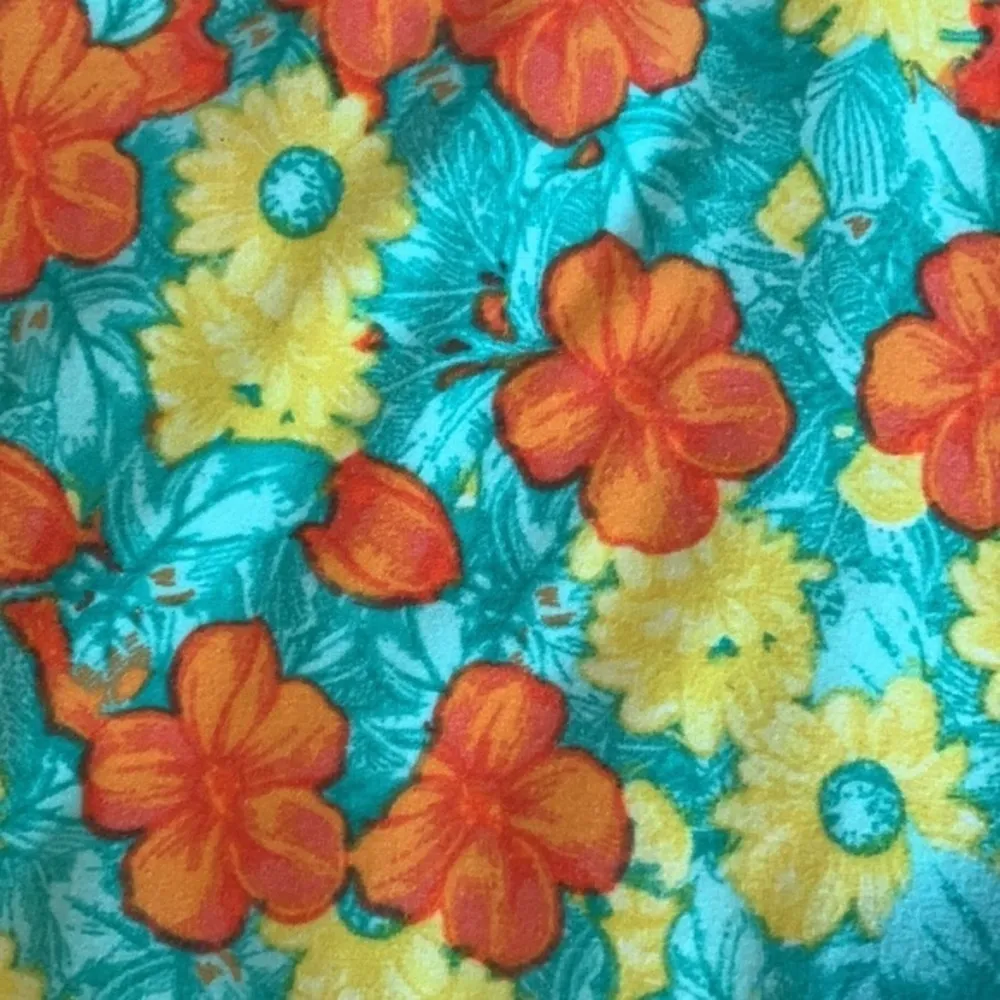 Lularoe Yellow Green Orange Spring Summer Butter Leggings One Size GUC #4272 - Image 2