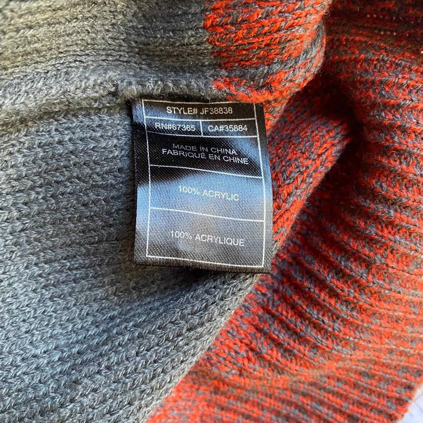 Jack by BB Dakota Sweater Dress Womens XS Orange Gray Striped Soft Acrylic Knit - Image 7