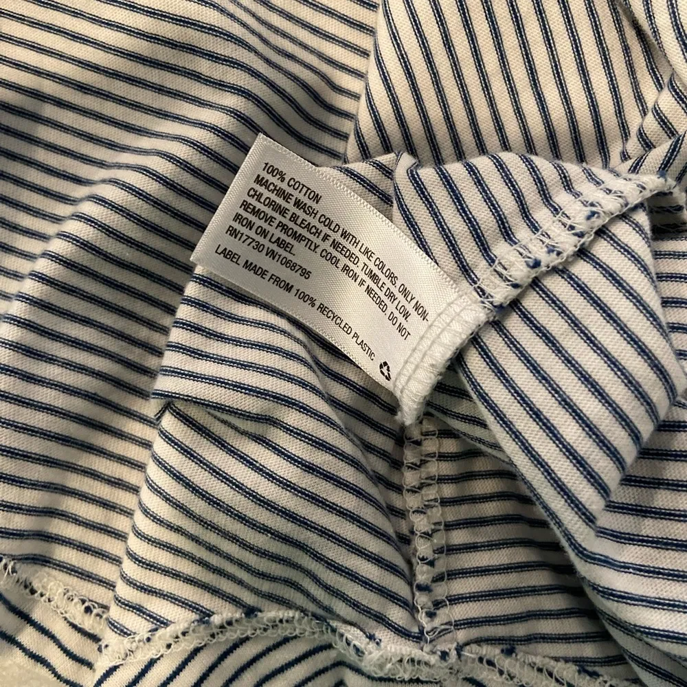 Universal Thread Size M Lafayette Tank Top Racerback Navy White Stripe Round Hem - Image 12