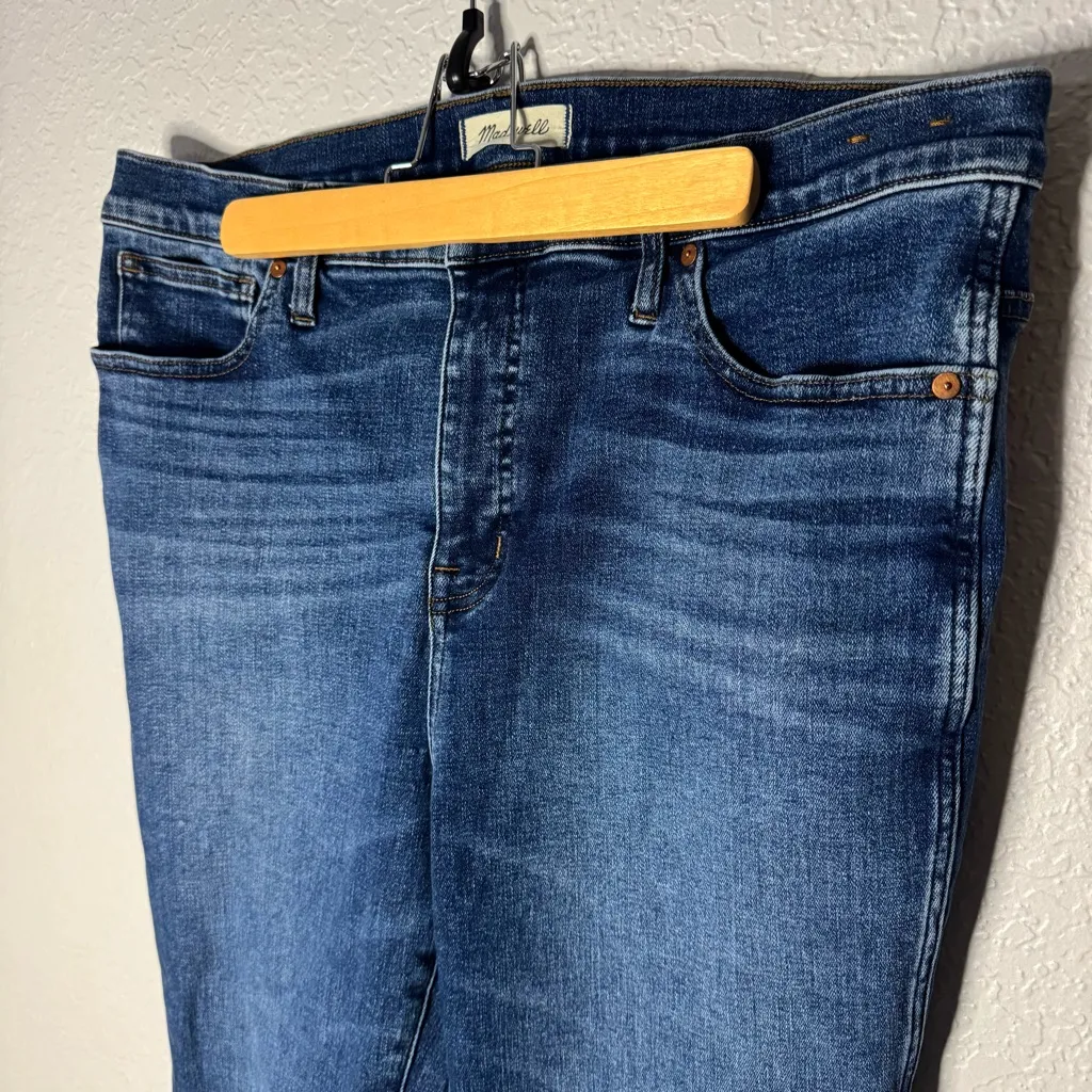 Madewell High-Rise Stovepipe Denim Jeans Dark Wash Stretch Size 33 NN541 Classic - Image 3