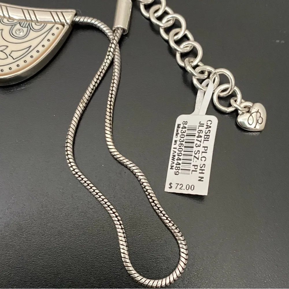 Retired BRIGHTON Casablanca Palace Reversible Silvertone Short Collar Necklace - Image 14