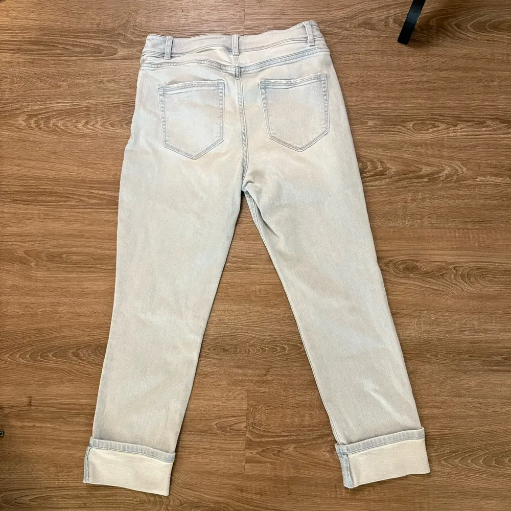 J Jill Jeans Womens Sz 4 Blue Light Wash Denim High Rise Cropped Stretch Preppy​ - Image 7