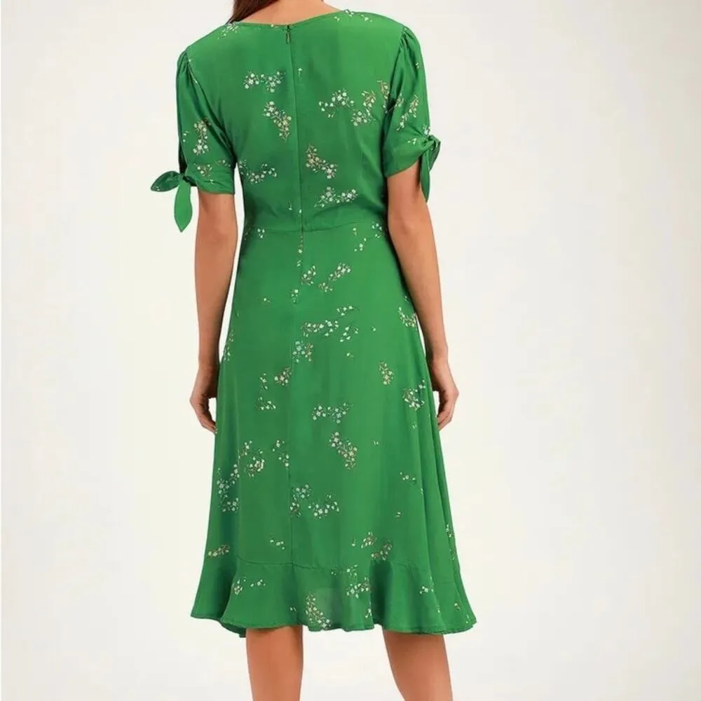 Faithfull the Brand Emilia Green Floral Print
Midi Dress Size 2 - Image 10