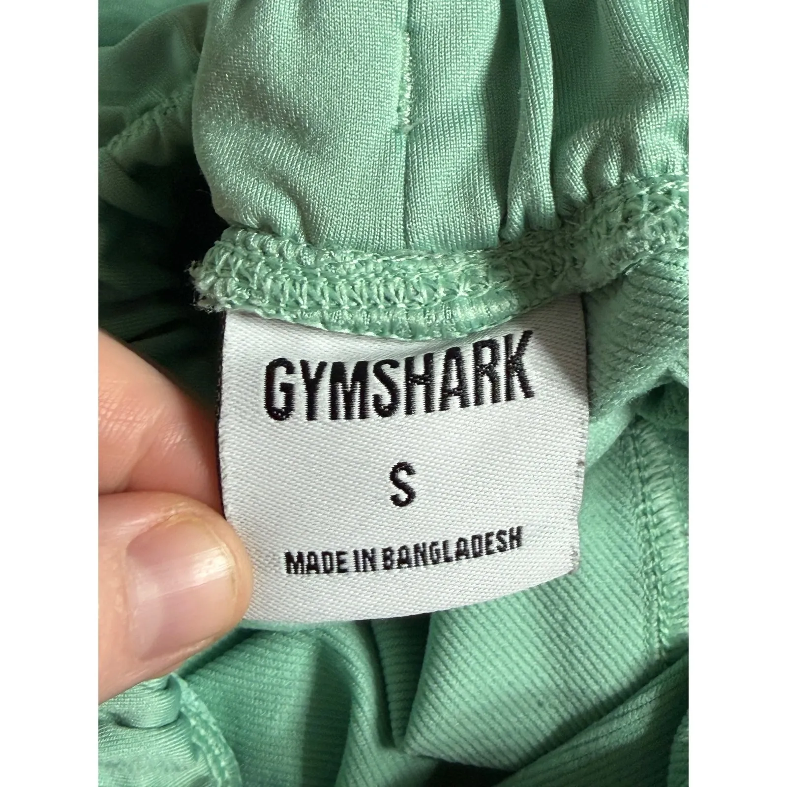 Gymshark Seamless Shorts Mint Green Women's Size S Athletic Workout Lounge - Image 4