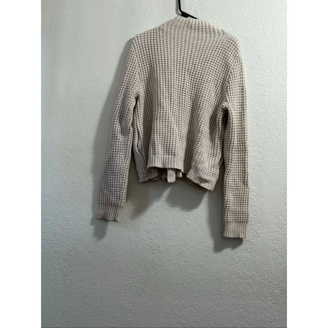 Margaret O'Leary Womens L Alabaster White Chunky Knit Cocooning Sweater - Image 3