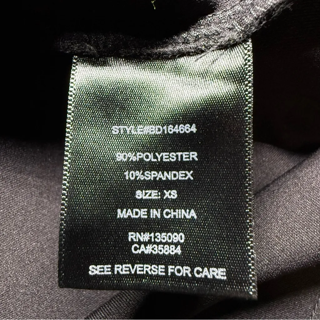 Black Swan Black Faux Suede Bodycon Mini Dress - Image 4