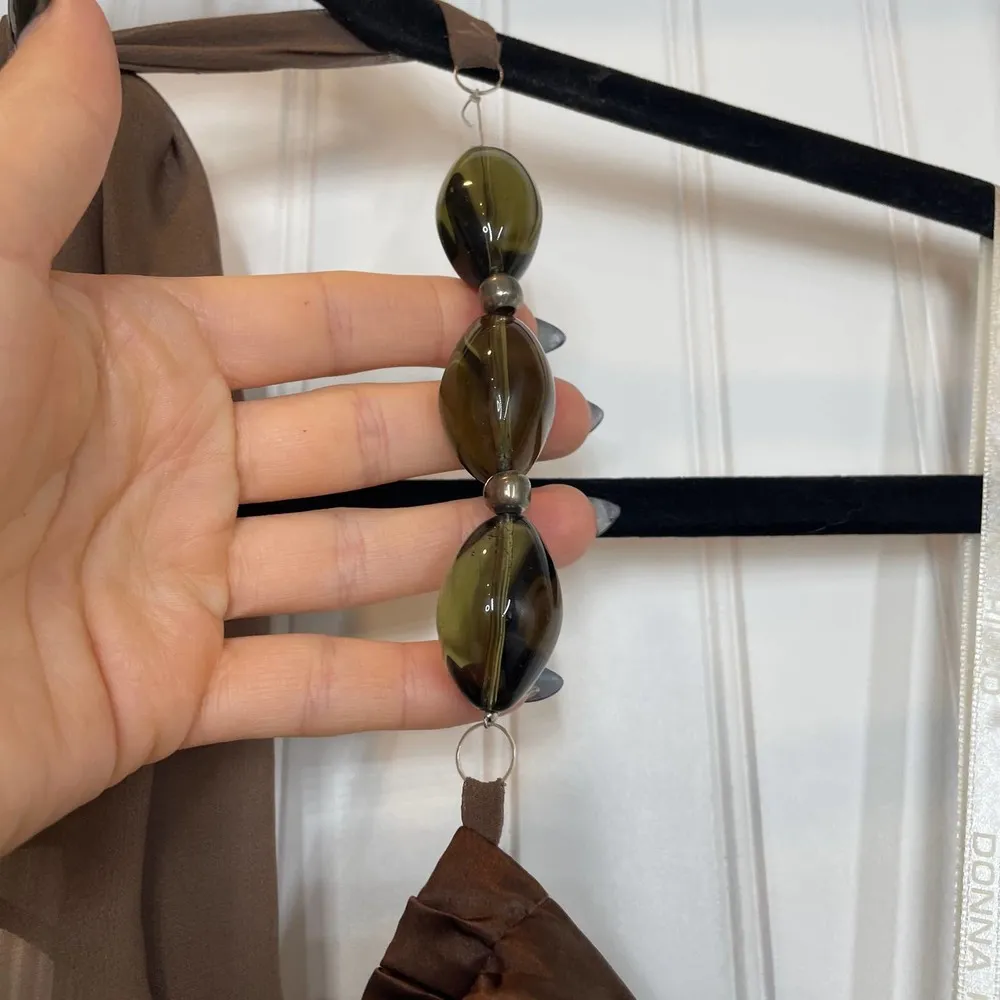 Donna Ricco NWT  Women’s Brown Silk Midi Halter Dress Size 8 - Image 4