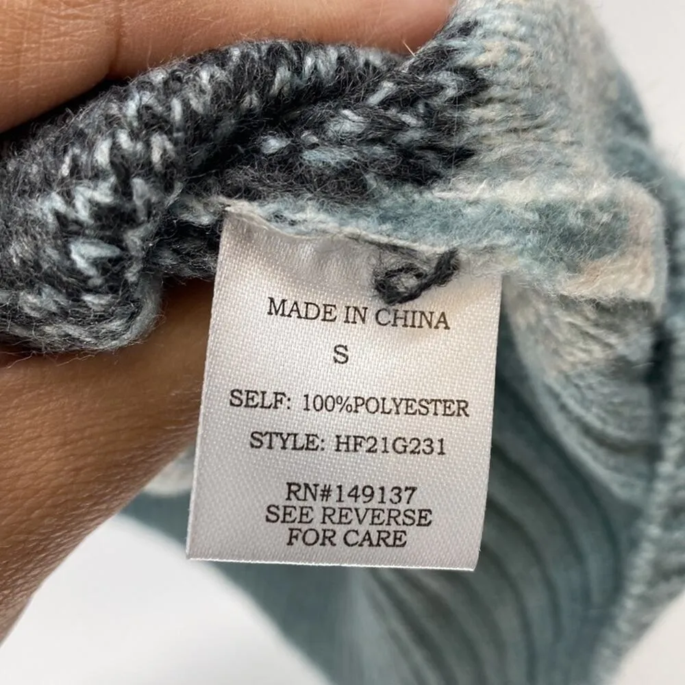 The Hyfve Turtleneck Aztec Sweater oversized longline cozy boot barn sz S - Image 4