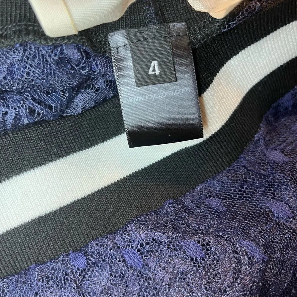 Loyd / Ford Palm Springs two layer mesh and silk skirt Blue Size 4 - Image 7