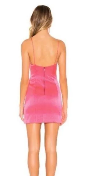 NWT Alice + Olivia Nelle Mini Dress in Barbie Neon Pink Size 0 $265 - Image 2