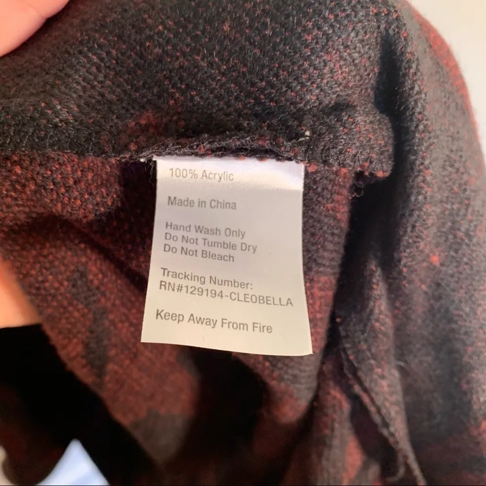 Cleobella Sevigny Capelet Poncho Cape Sweater Burgundy - Image 12