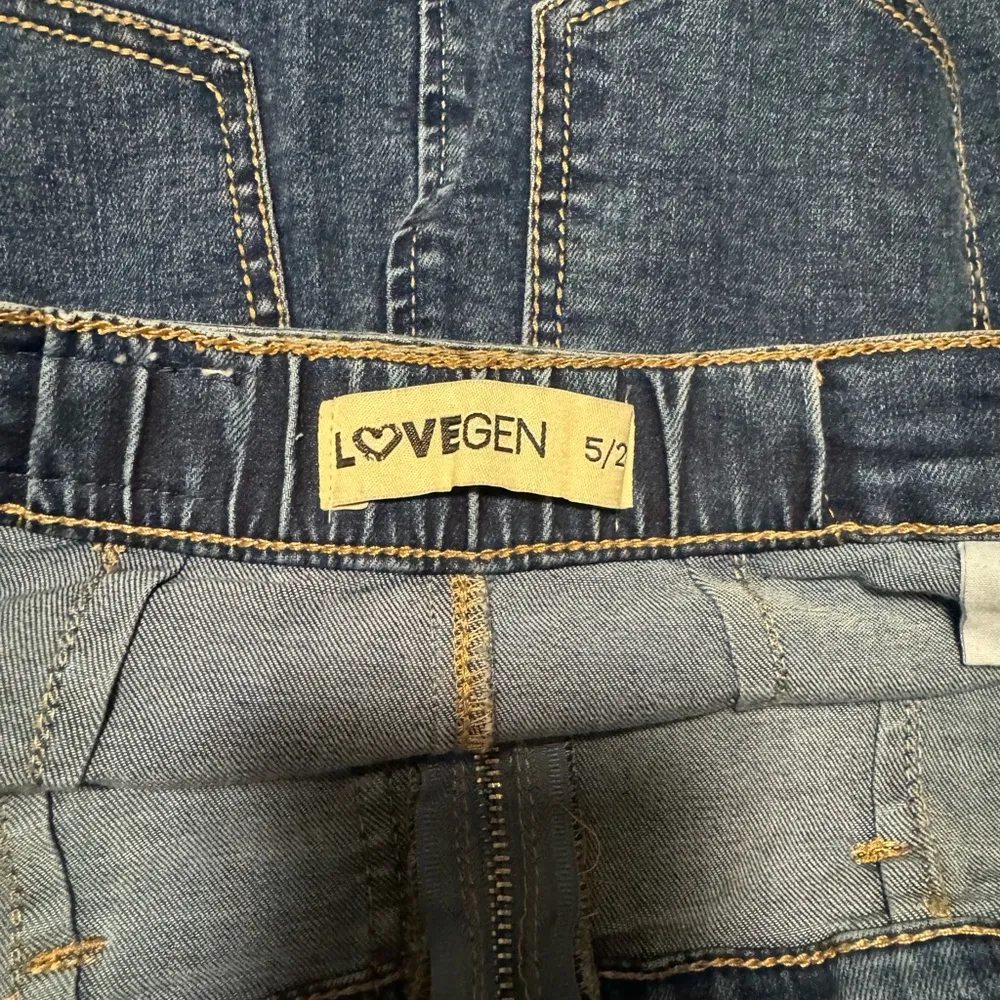 Love Denim Mini Skirt with Pockets Blue Size undefined - Image 3