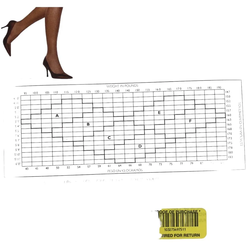 Hanes Absolutely Ultra Sheer Control Top Sandalfoot Silver Panty Hose Size E - Image 4