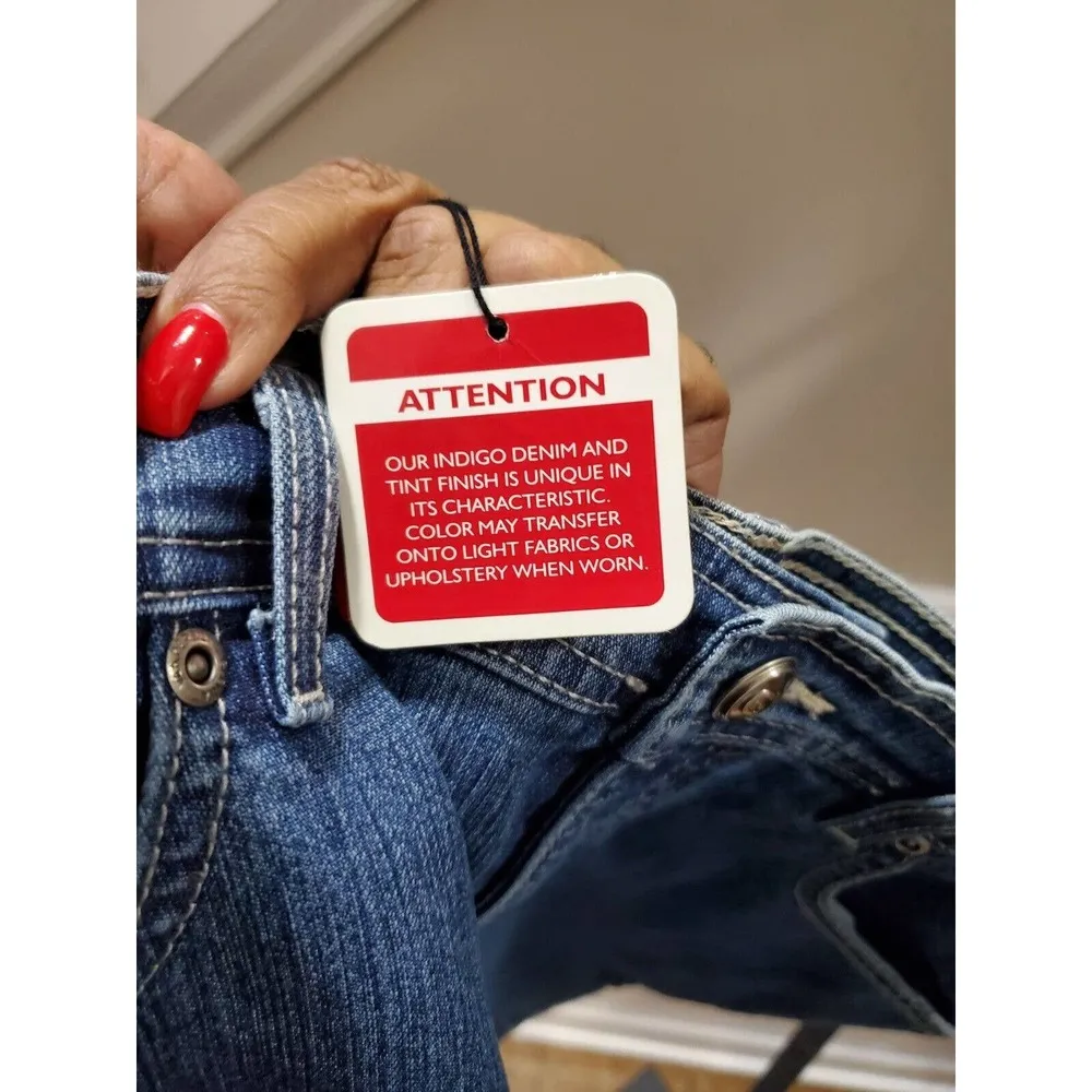Gloria Vanderbilt Women Blue Denim Cotton Mid Rise Skinny Legs Jeans Pant 8 Long - Image 6