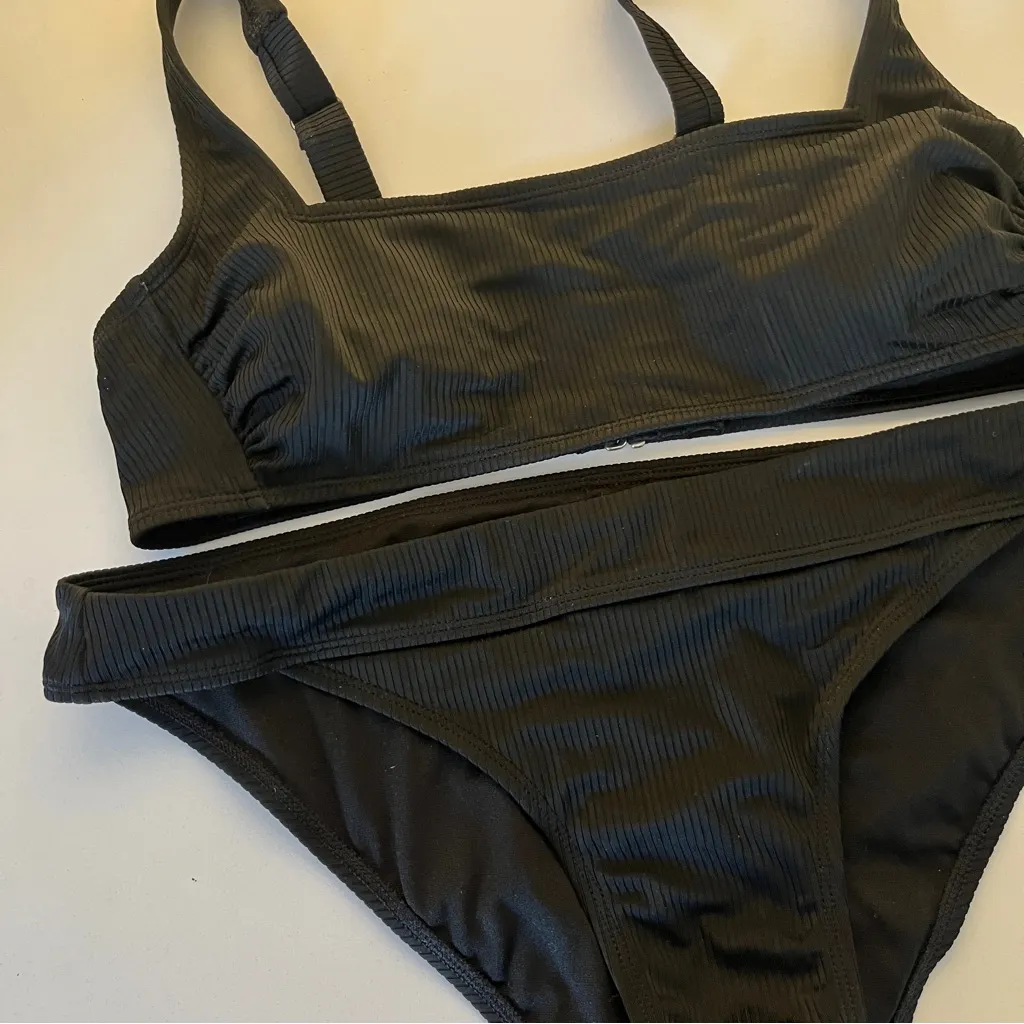Xhilaration  Black Ribbed Bikini Set - Image 3