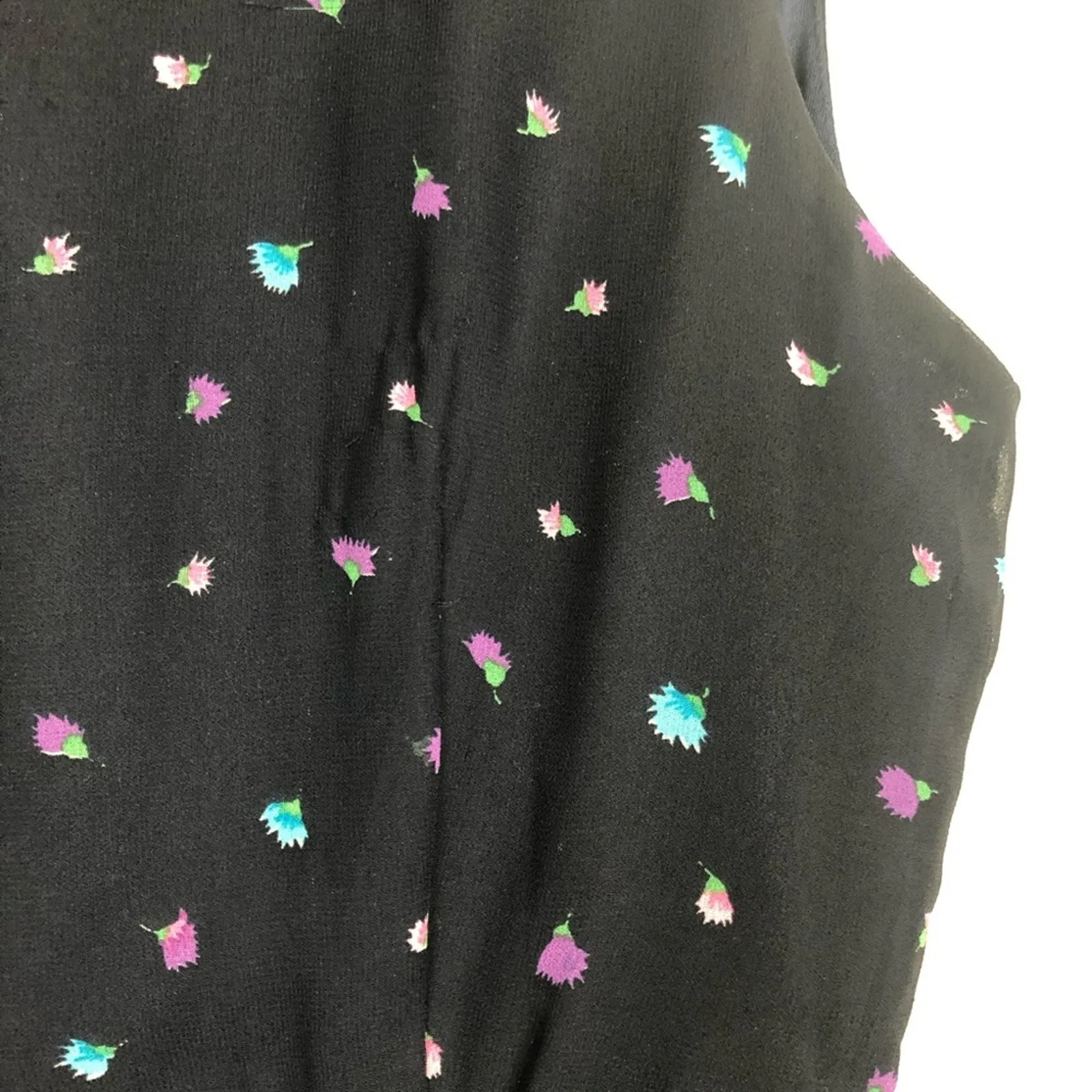 CALS Blue Chiffon Sheath Floral Dress - Image 6