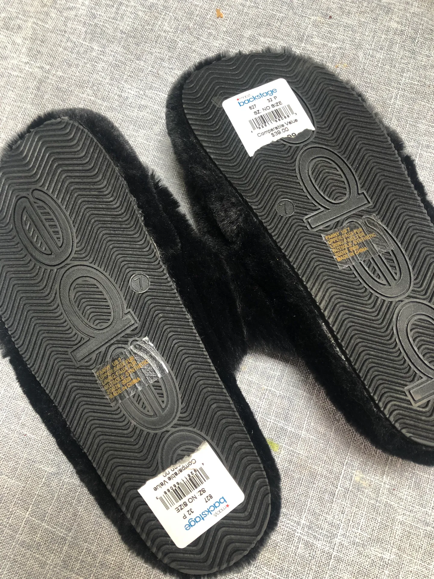 Bebe Slipper Slide Faux Fur Open Toed - Image 3