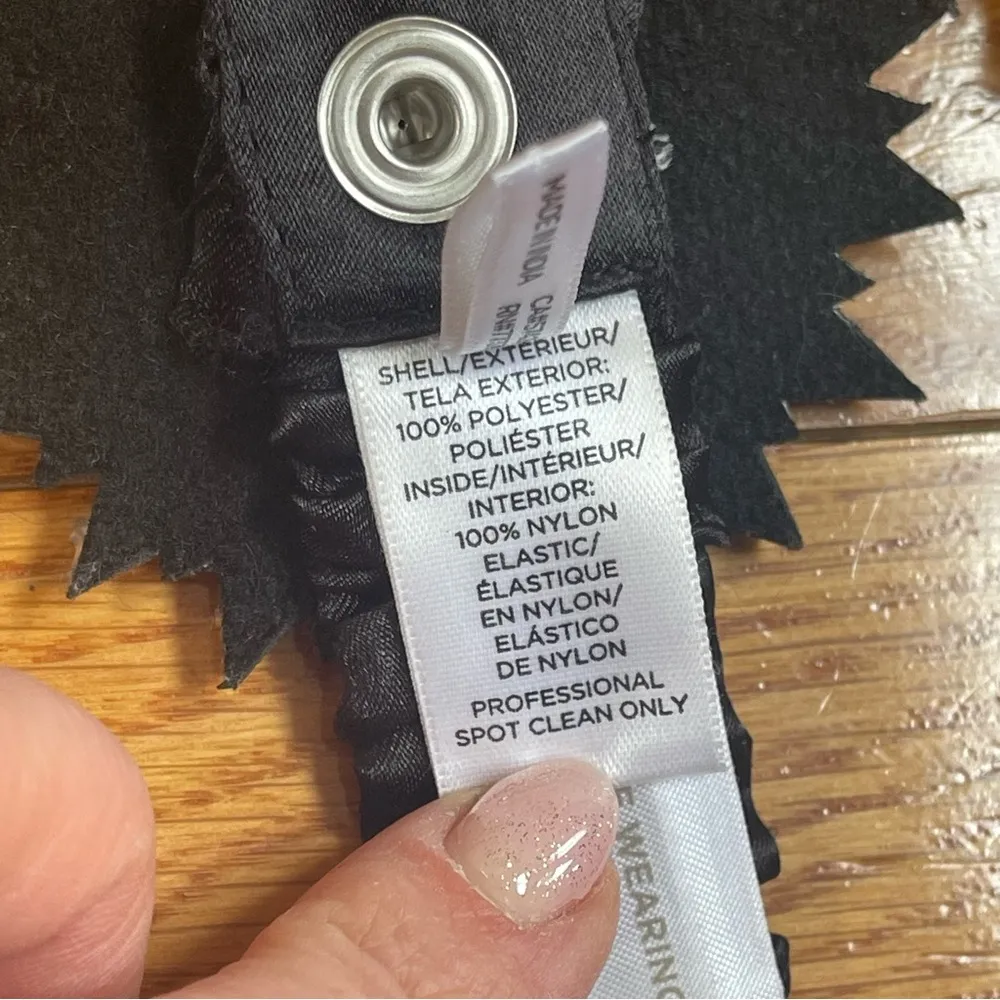 LOFT Vintage Rhinestone jewel Black Satin Stretch  Belt Bling 27” - Image 4