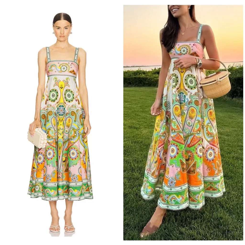 NWOT ALEMAIS PINBALL SUNDRESS US 2 Pink - Image 2