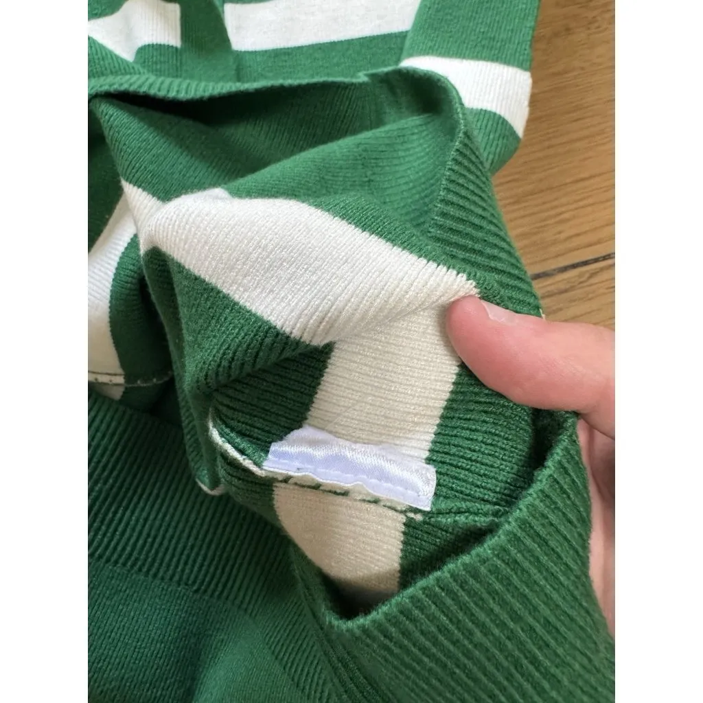 Maeve Anthropologie Sweater‎ Vest Women Size XX Small Striped Cap Boxy Collared - Image 7