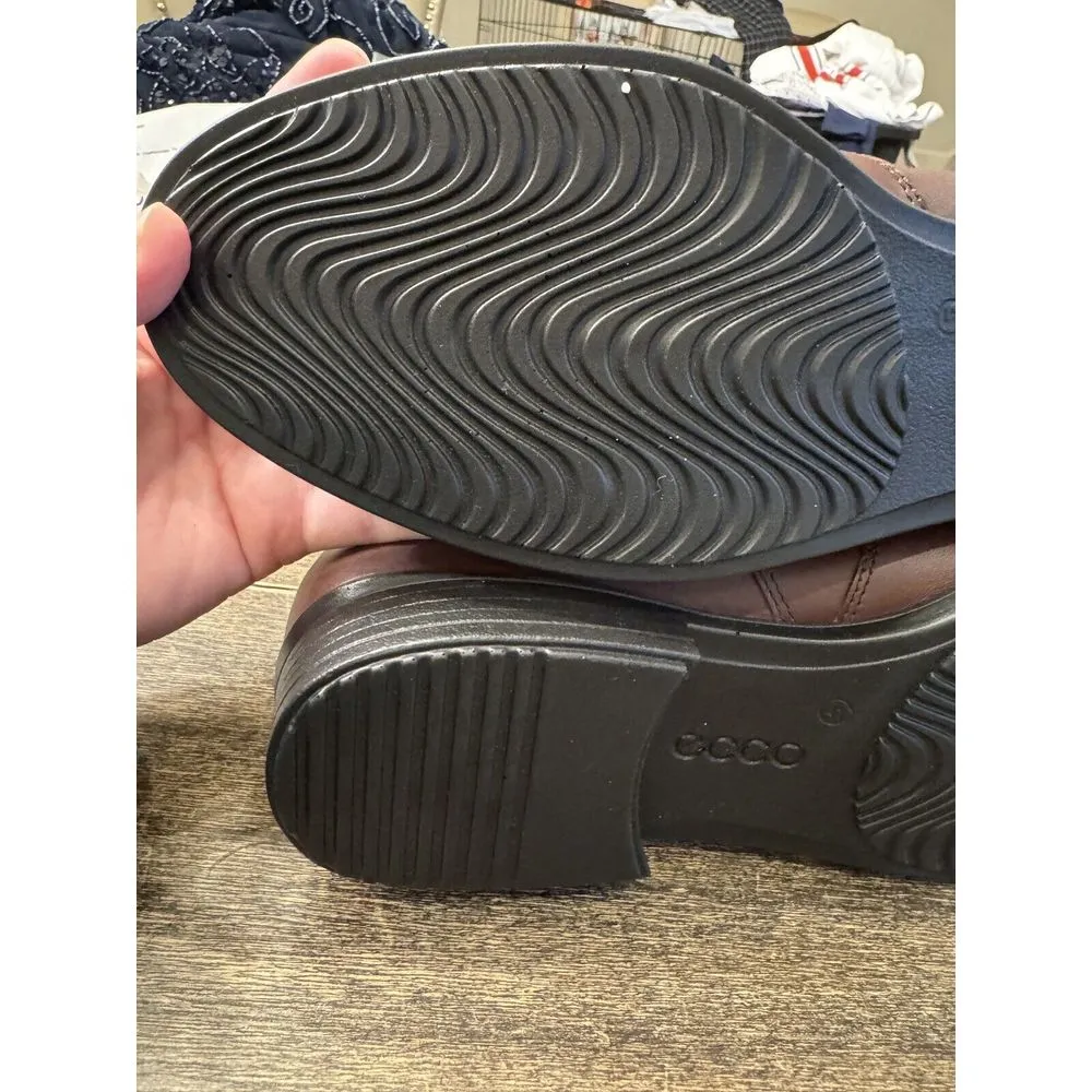 Women's ECCO Touch 15 Buckle Hydromax‎ Ankle Boot Mink Full Grain Leather 9.5 - Image 9