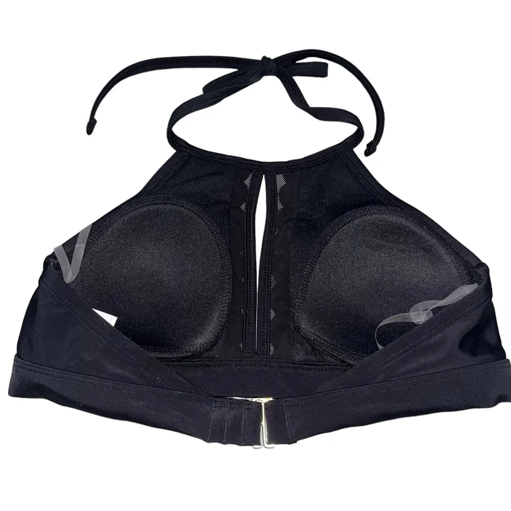 NEW Kona Sol Black Ruffle Keyhole Bikini Top size XS - Image 6