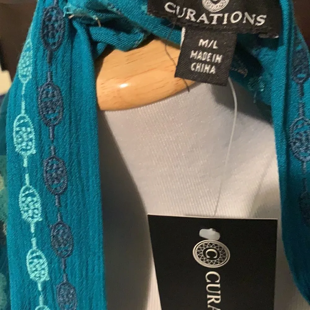 Citations teal embroidered kimono Blue Size undefined - Image 5