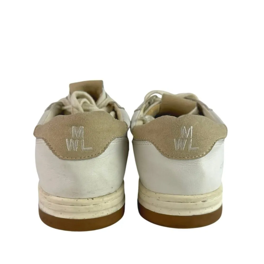 Madewell Court Unisex White Leather Low Top Lace Up Sneakers Shoes Size M7 W8.5 - Image 3