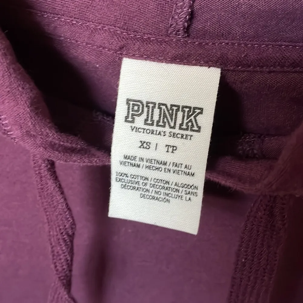 PINK Victoria’s Secret long sleeve maroon top with hood - Image 2