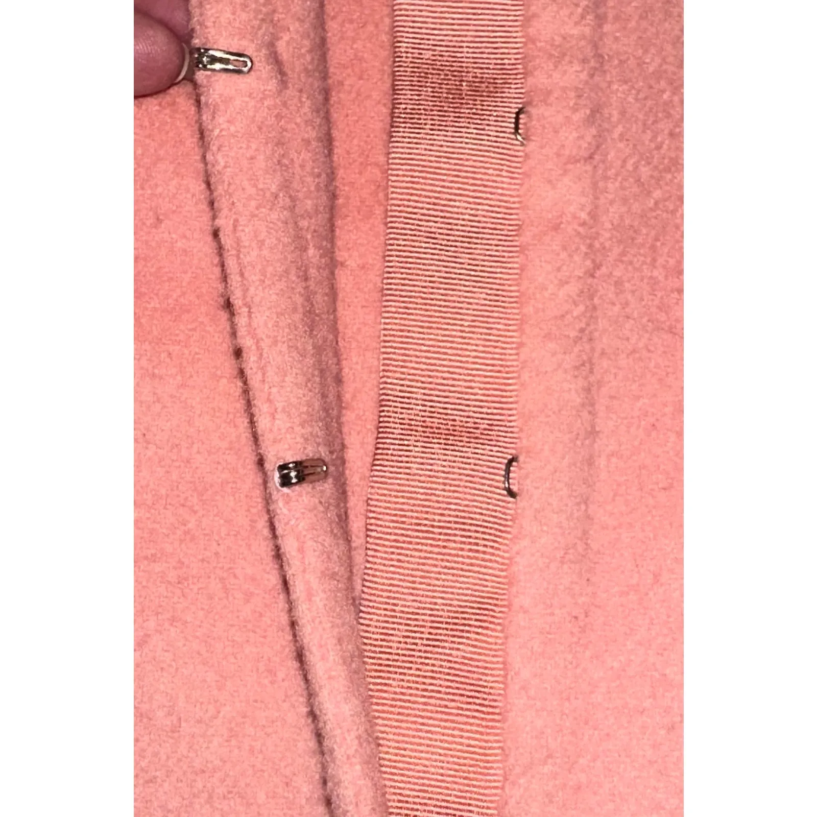 Kenar  Women's Pink Wool‎ Long Jacket Size 6 Solid Lined - Image 7