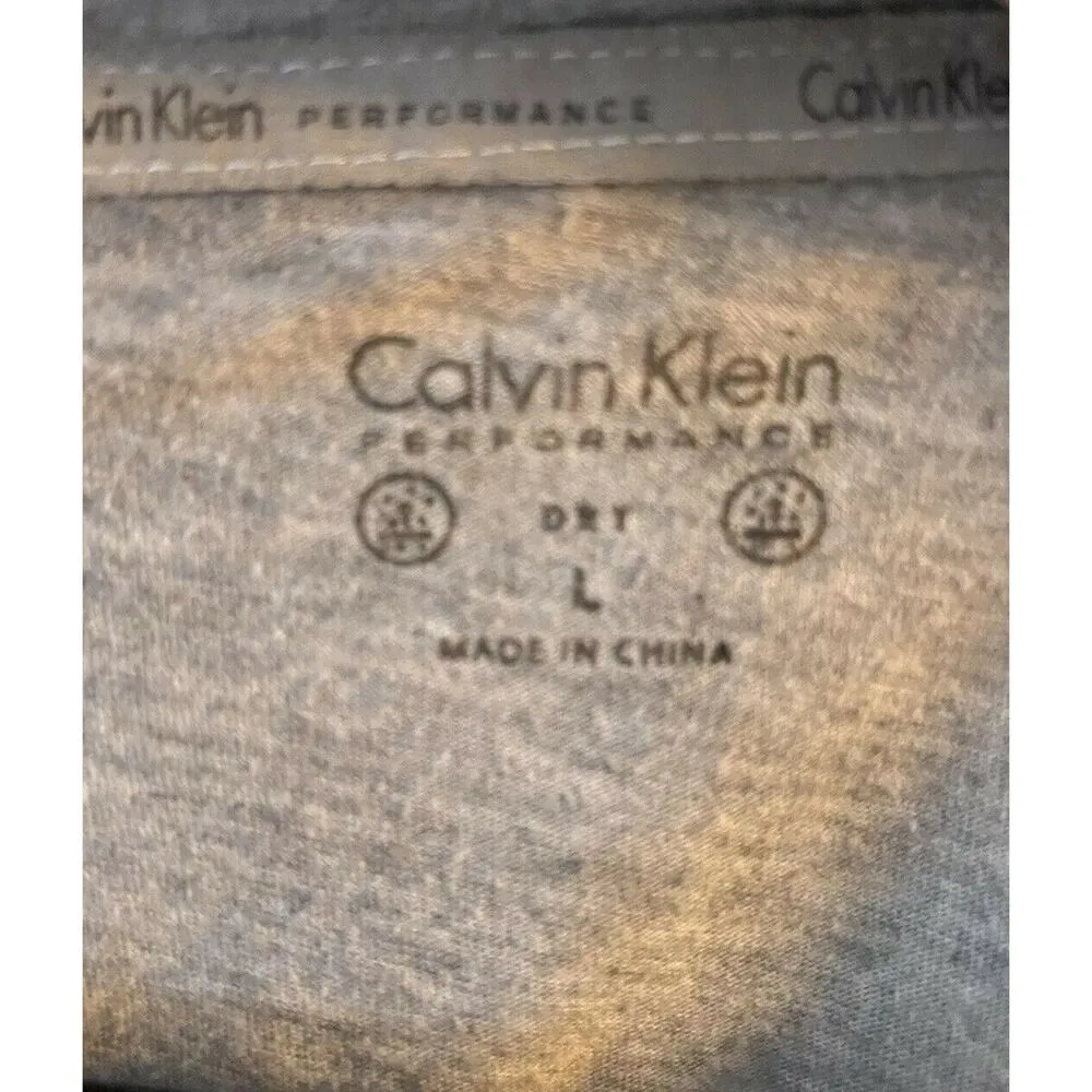 Calvin Klein Tshirt Women's Size Large Grey Spell Out Short Sleeve Athletic Boxy - Image 3