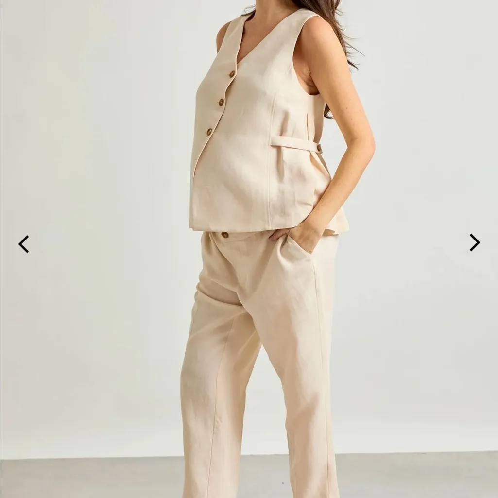 HATCH Nadia Vest in Ivory Size L - Image 2