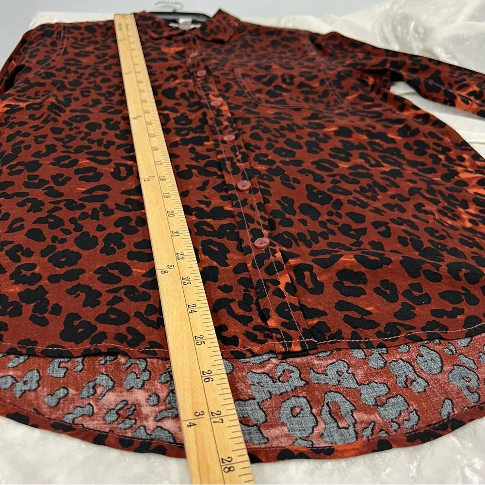 Beach Lunch Lounge Leopard medium Alanna Button Up Shirt - Image 8