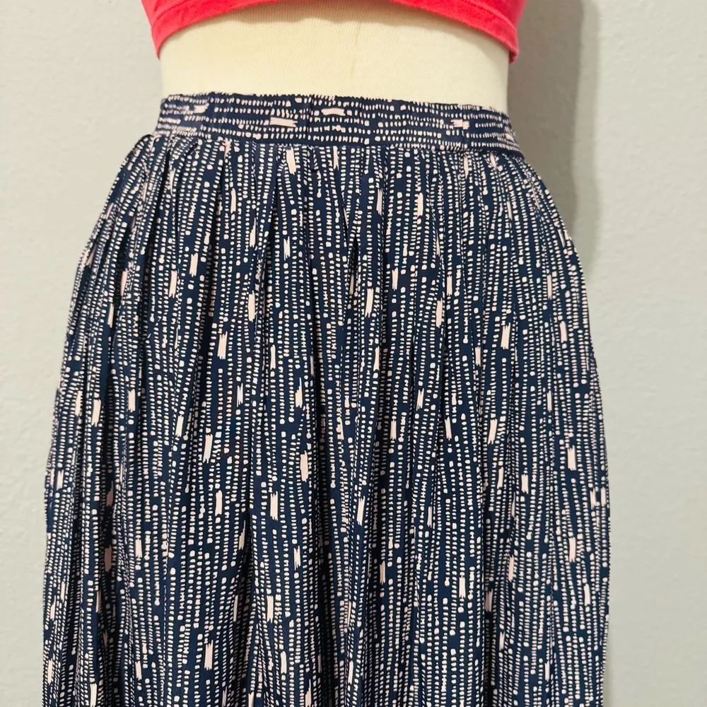 Evan Picone Vintage Women Blue Pull Over Midi‎ Skirt Size 100 Half Elastic Waist - Image 6