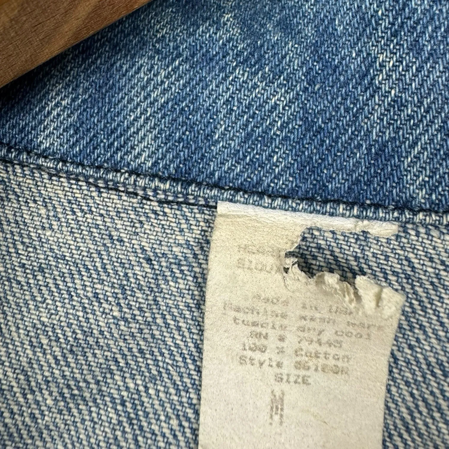 VTG Denim Trench Long Coat Duster Jean Jacket Sz M Western Southwestern Blue Size M - Image 3