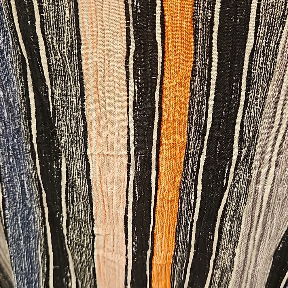 Veronica M 💕💕 Faux Wrap Tank Top ~ Multi-Color Striped Print Medium - Image 5