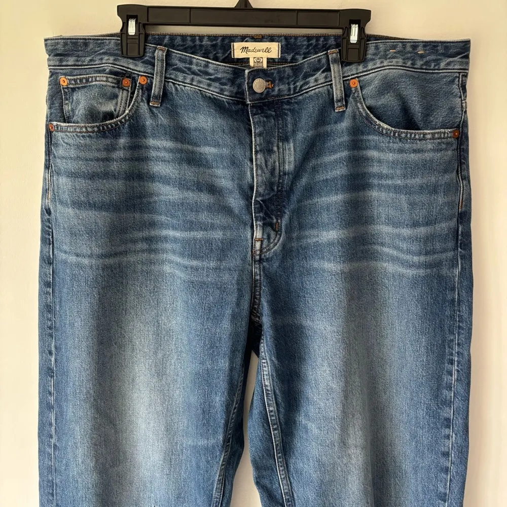 Madewell The Darted Barrel- Leg Jean 33T Plus Size Wide Leg Medium Wash Denim - Image 5