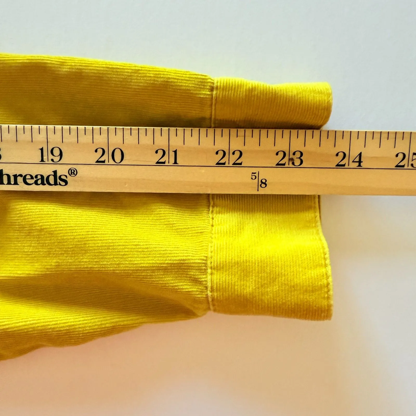 J Jill Mustard Corduroy Ribbed Button Down Fall Lagenlook Tunic Shirt Sz L Yellow Size L - Image 6