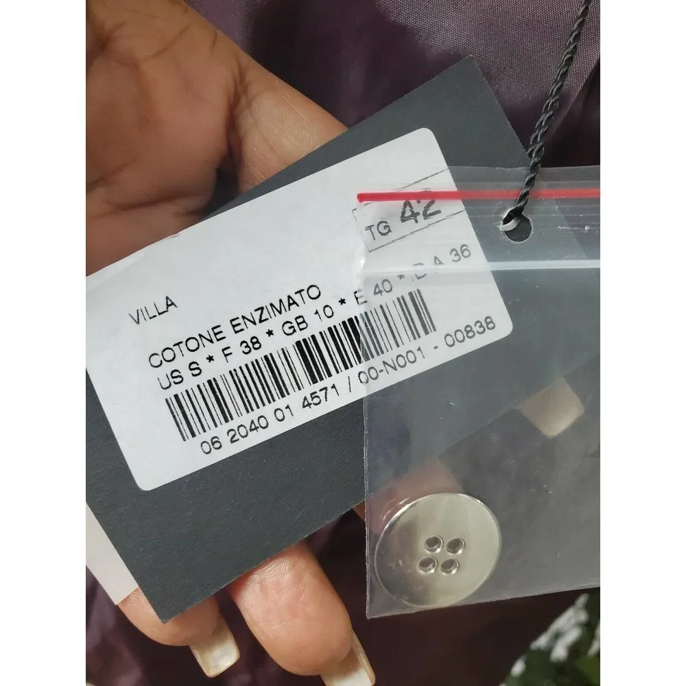 Paris Port Women Purple Cotton & Acetate Buttons Long Sleeve Blazer - Image 10