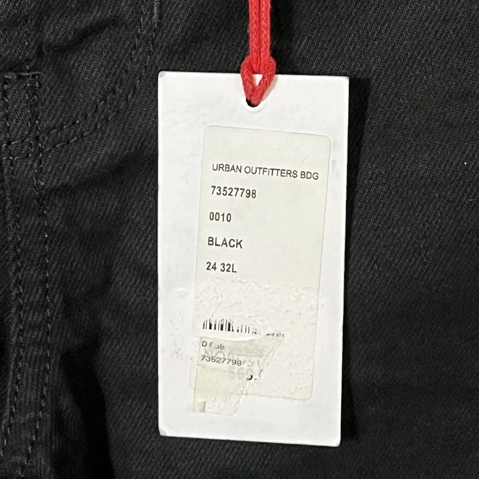 BDG Urban Outfitters Dillon Jeans Womens 24 Black High Rise Straight Leg Raw Hem - Image 6