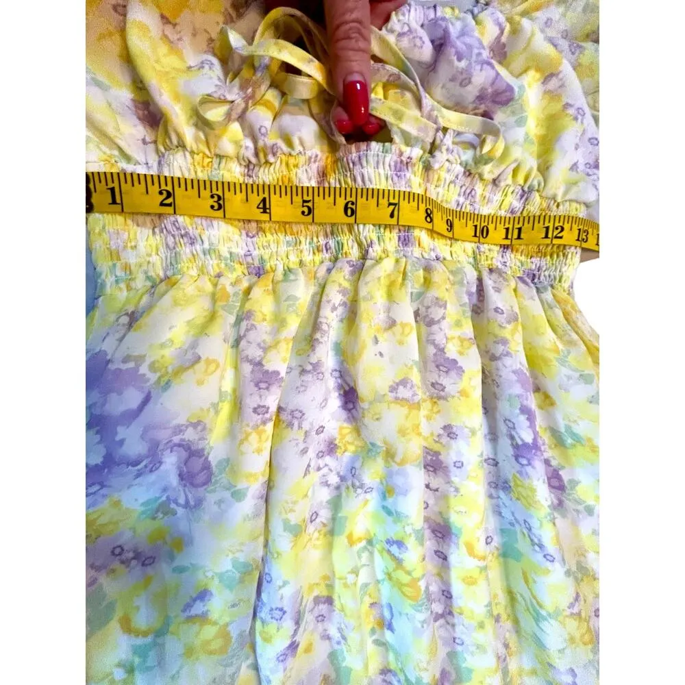 Watercolor Floral Babydoll Dress - Size  L - Image 6