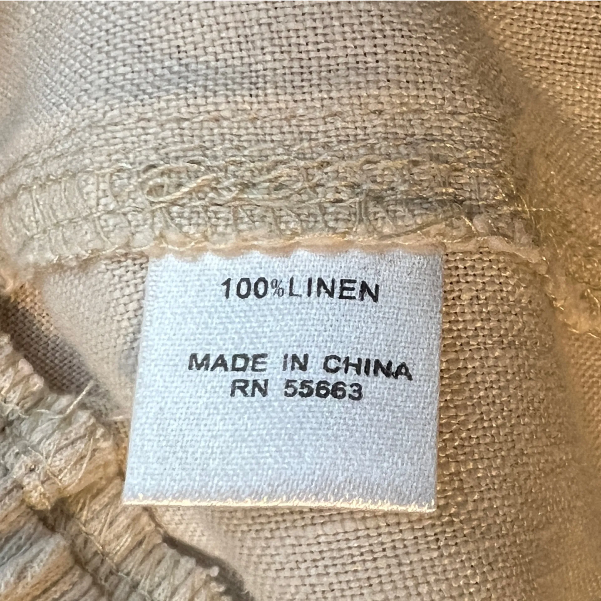 For Cynthia Woman Size 1X 100% Linen Tan Stretch Waist W/Pockets Cuffed Capri’s - Image 11