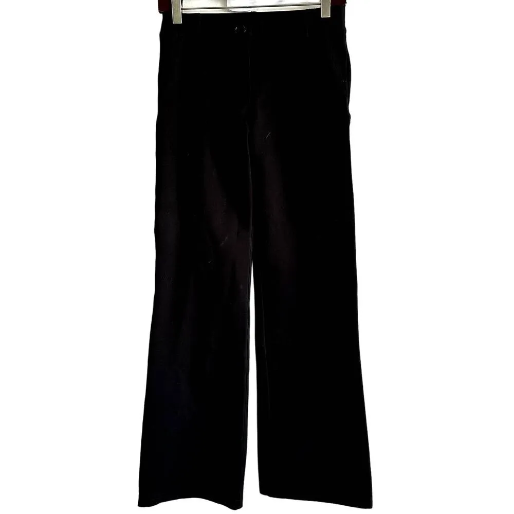 Betabrand Classic Boot Cut Dress Yoga Pants Mid Rise Faux Pockets Black S Petite - Image 2