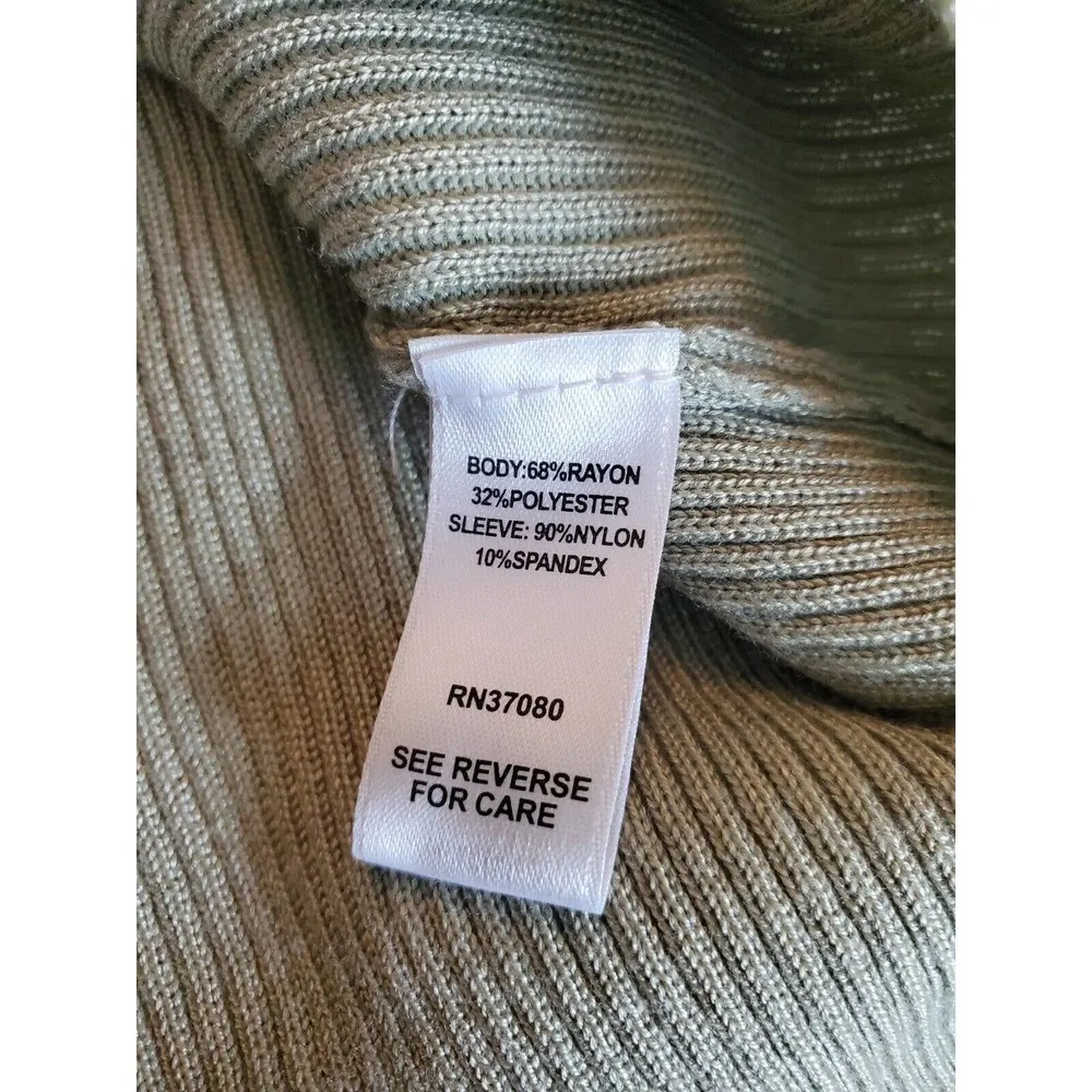 Cato Women's Green Rayon Scoop Neck Lace Long Sleeve Pullover Sweater Size 18/20 - Image 8