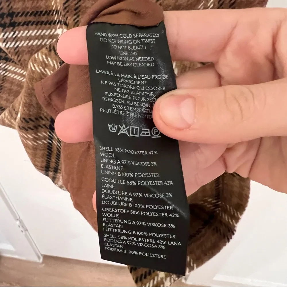 Anthropologie Strapless Belted Midi Dress Plaid Print - Image 12